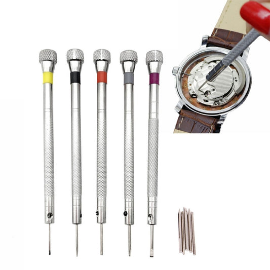 Watch Repair Tools Glasses Computer Screwdrivers, Style: White Bits, 5 in 1 White Bits