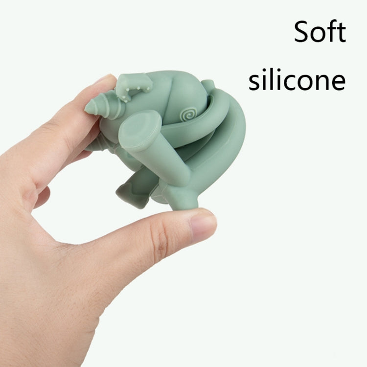 Three-Dimensional Cartoon Silicone Baby Teether Molar Rods Children Toys Maternal And Child Supplies, Gray Green, Beige, Light Coffee, Peach Powder, Scalper, Pink Sheep, Yellow Sheep, Coffee Sheep, Green Sheep, Beige Sheep