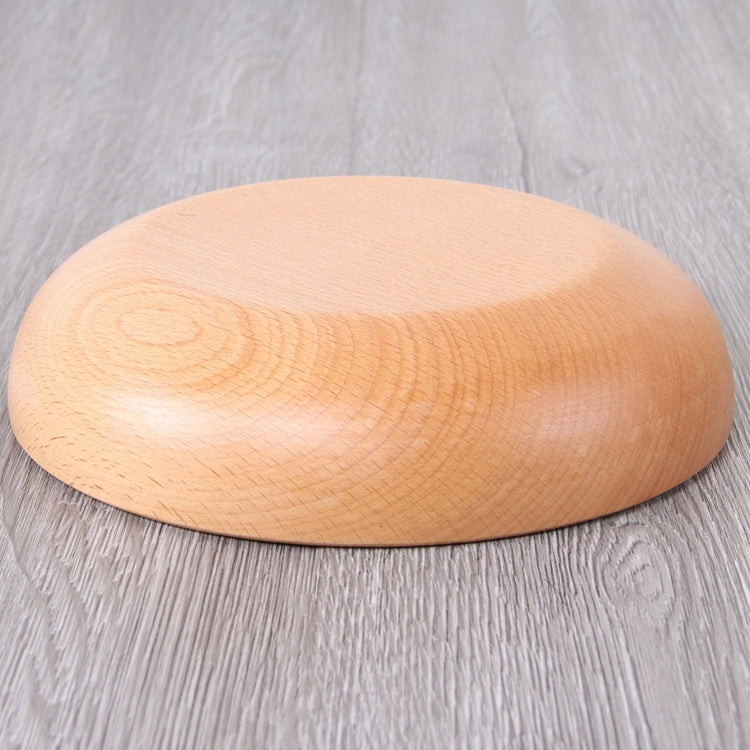 Round Fruit Plate Salad Bowl Thick Wood Dried Fruit Plate Fruit Sushi Plate, 15cm, 20cm, 25cm, 30cm