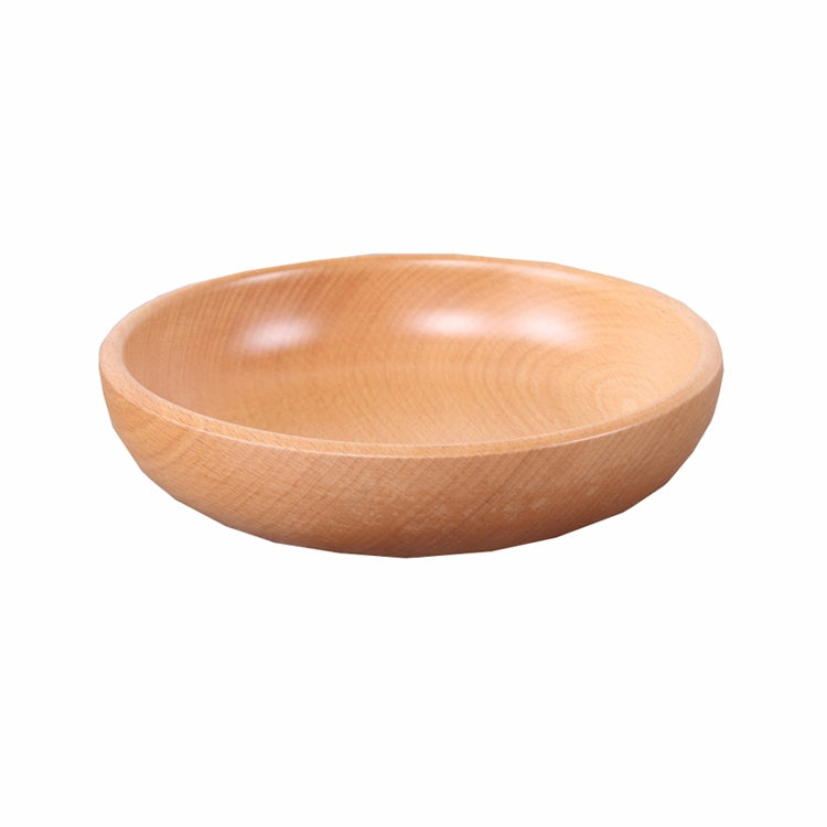 Round Fruit Plate Salad Bowl Thick Wood Dried Fruit Plate Fruit Sushi Plate, 15cm, 20cm, 25cm, 30cm