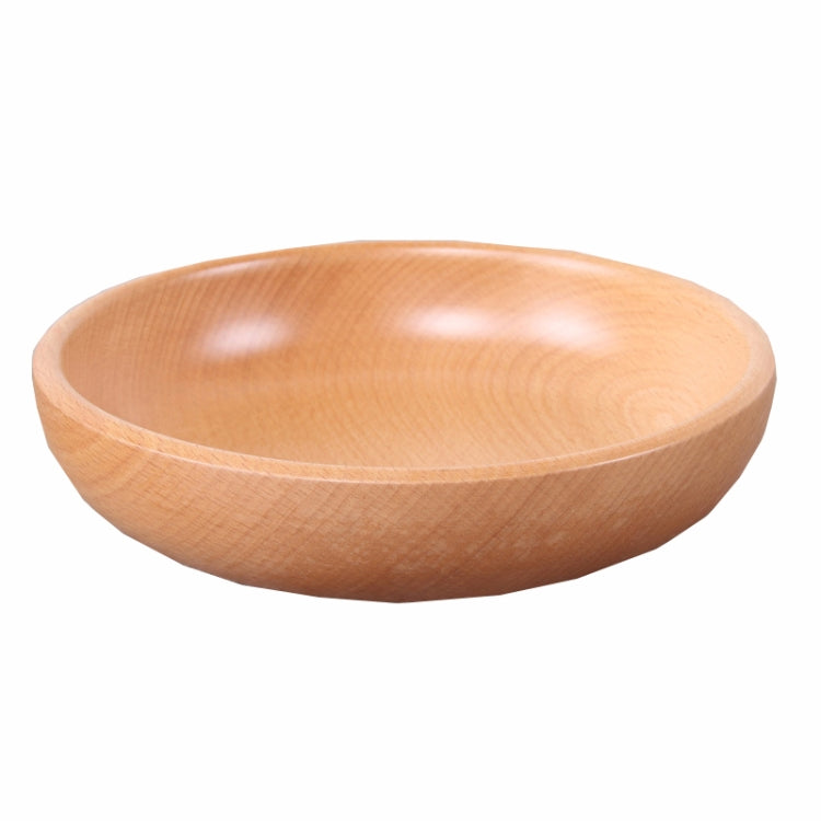 Round Fruit Plate Salad Bowl Thick Wood Dried Fruit Plate Fruit Sushi Plate, 15cm, 20cm, 25cm, 30cm
