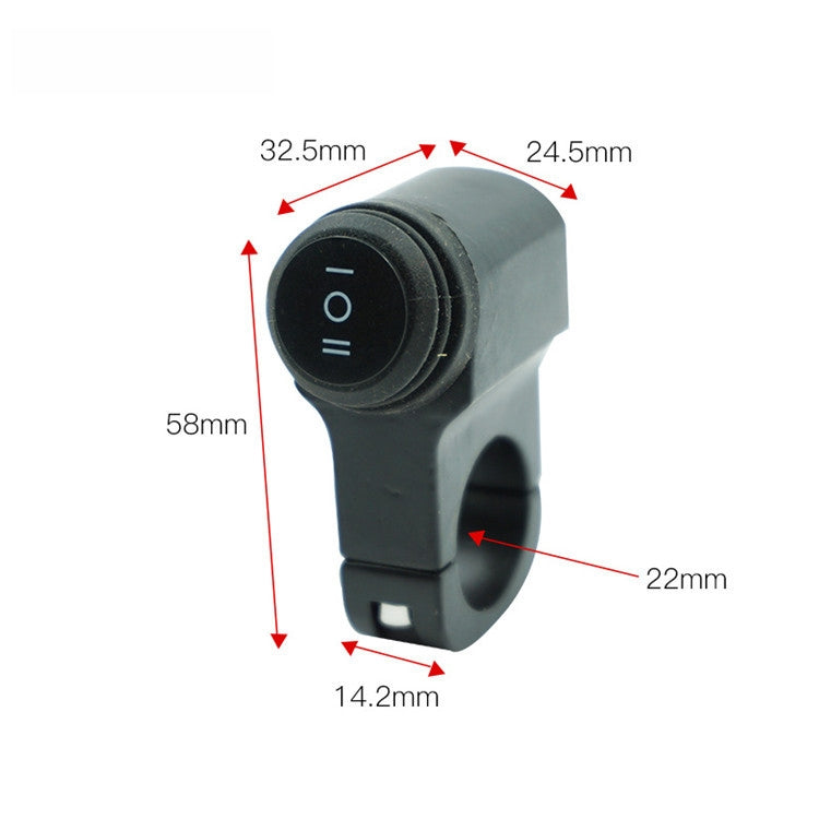 Motorcycle Aluminum Alloy Modified Waterproof One In Two Out Three-Wire Universal Switch, Universal Switch