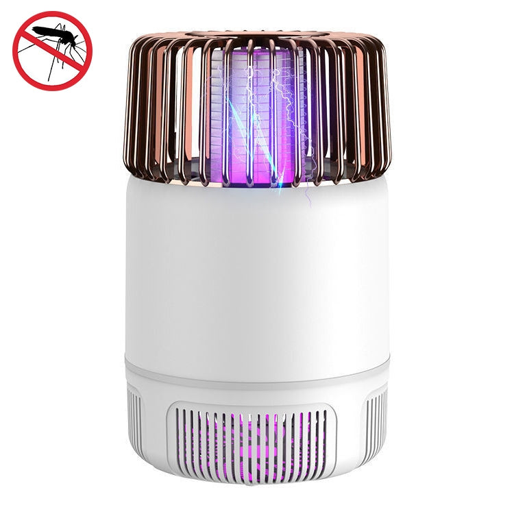 قاتل البعوض بمحفز ضوئي USB، جهاز قتل البعوض بالصدمات الكهربائية، جهاز قتل البعوض 2 في 1، ذهبي أبيض (صدمة كهربائية + شفط)، أبيض (صدمة كهربائية)