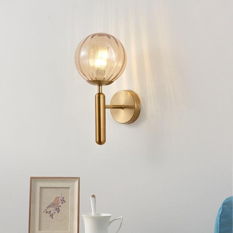 6102 Round Glass LED Wall Light Hotel Bedroom Bedside Living Room