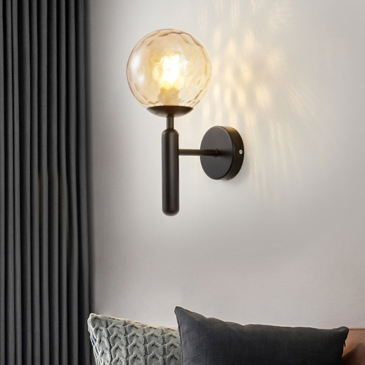 6102 Round Glass LED Wall Light Hotel Bedroom Bedside Living Room