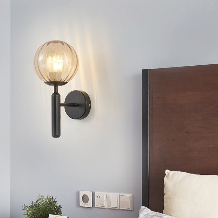 6102 Round Glass LED Wall Light Hotel Bedroom Bedside Living Room