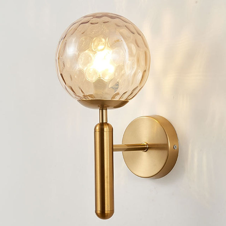 6102 Round Glass LED Wall Light Hotel Bedroom Bedside Living Room