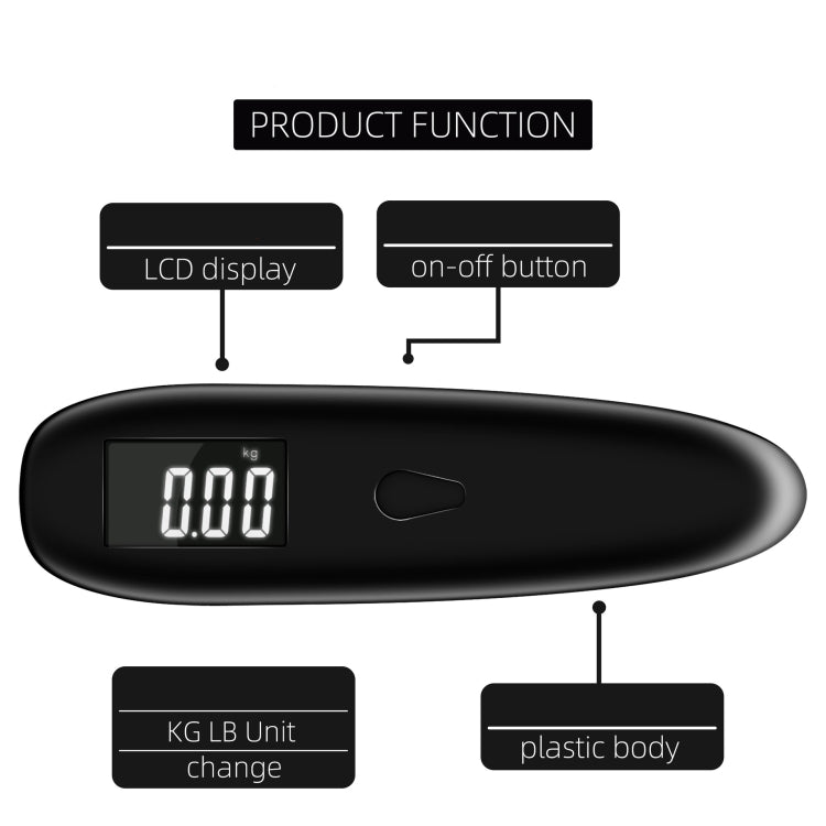 50kg/0.05kg Baggage Scales Portable Luggage Scales Express Package Scales Hand-Held Electronic Scale, 50kg x 0.05kg