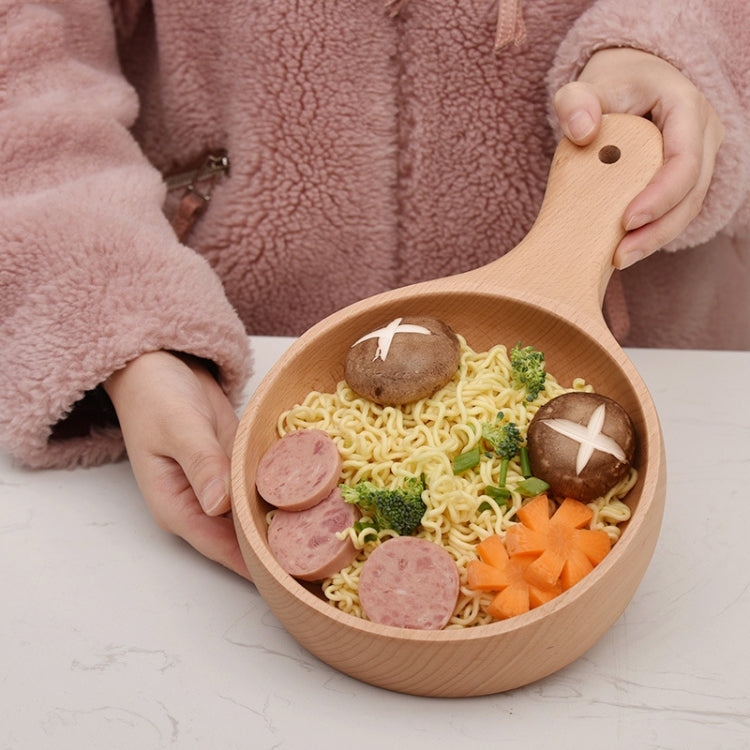 Instant Noodle Bowl Wooden Kimchi Bowl Fruit Salad Wooden Bowl With Handle, Small