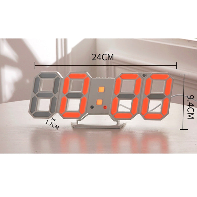6609 ساعة منبه LED ستيريو ثلاثية الأبعاد لغرفة المعيشة، ساعة حائط ثلاثية الأبعاد، أحمر، أخضر، إطار أسود، ضوء أزرق، إطار أسود، ضوء برتقالي، إطار أسود، ضوء وردي، إطار أسود، ضوء أخضر، إطار أسود، ضوء أحمر