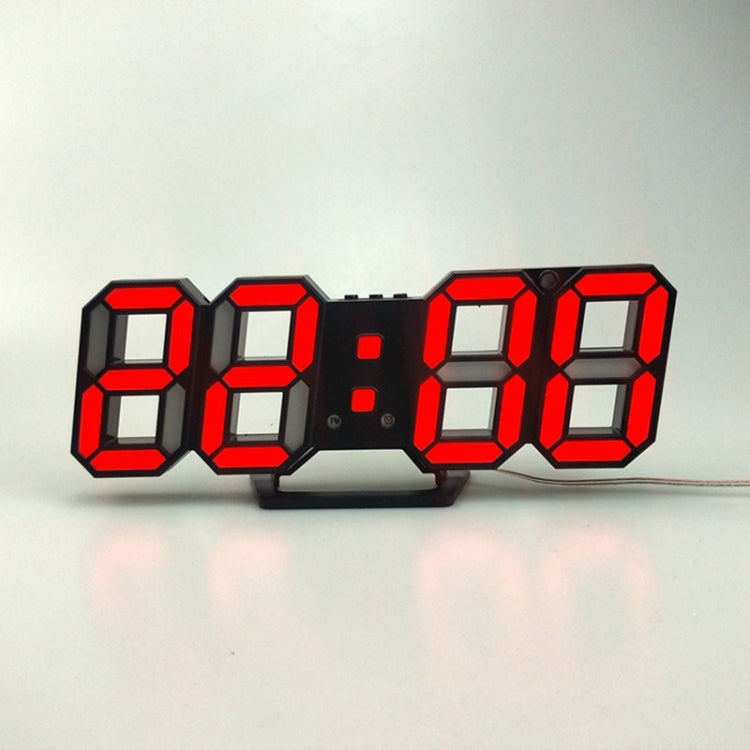 6609 ساعة منبه LED ستيريو ثلاثية الأبعاد لغرفة المعيشة، ساعة حائط ثلاثية الأبعاد، أحمر، أخضر، إطار أسود، ضوء أزرق، إطار أسود، ضوء برتقالي، إطار أسود، ضوء وردي، إطار أسود، ضوء أخضر، إطار أسود، ضوء أحمر