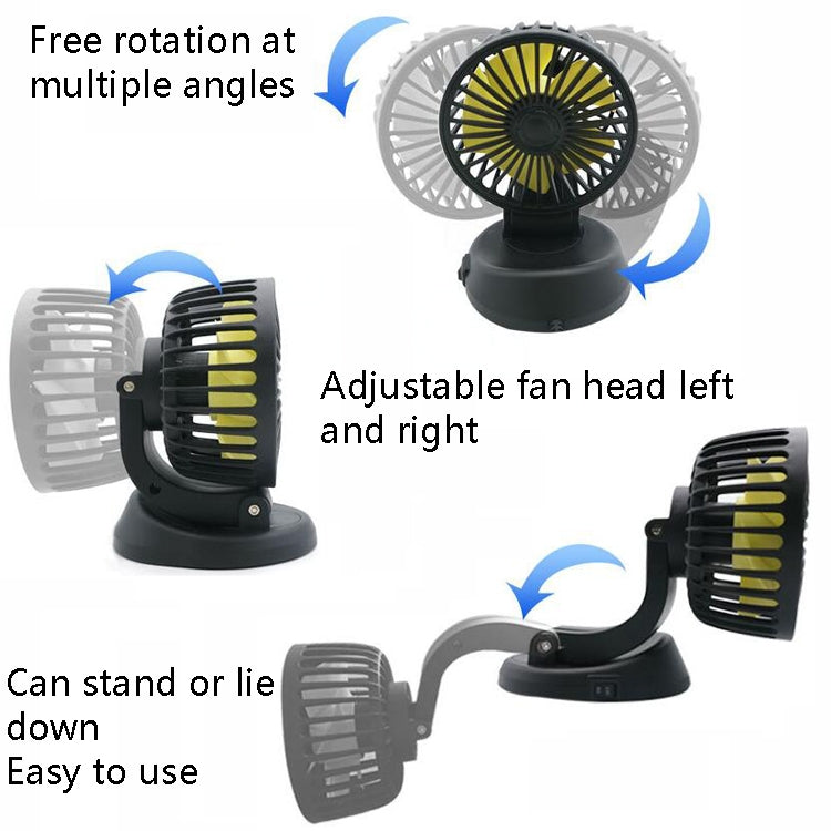 F409 Car Fan General Car Shaking Head Fan, F409 (USB 5V), F409 (12V), F409 (24V)