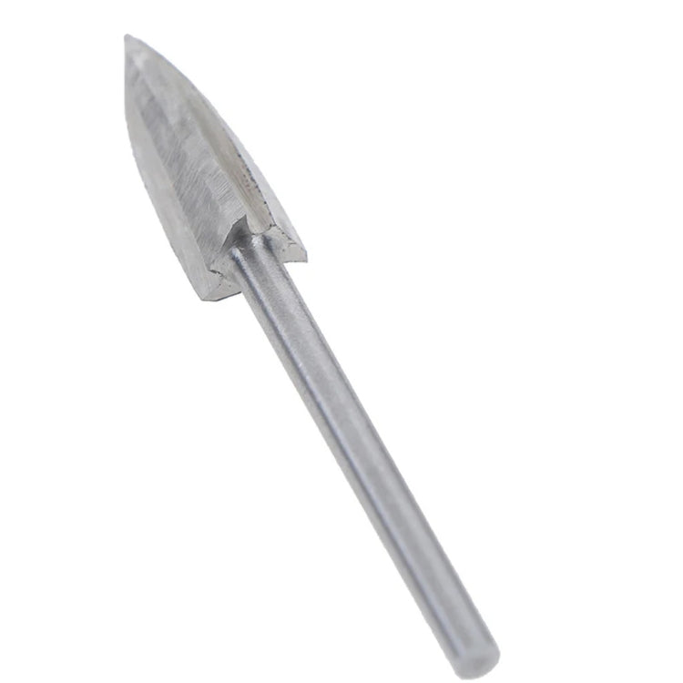 5 PCS / Set Woodworking White Steel Pointed Three-Blade Engraving Milling Cutter Electric Engraving Knife, Engraving Knife