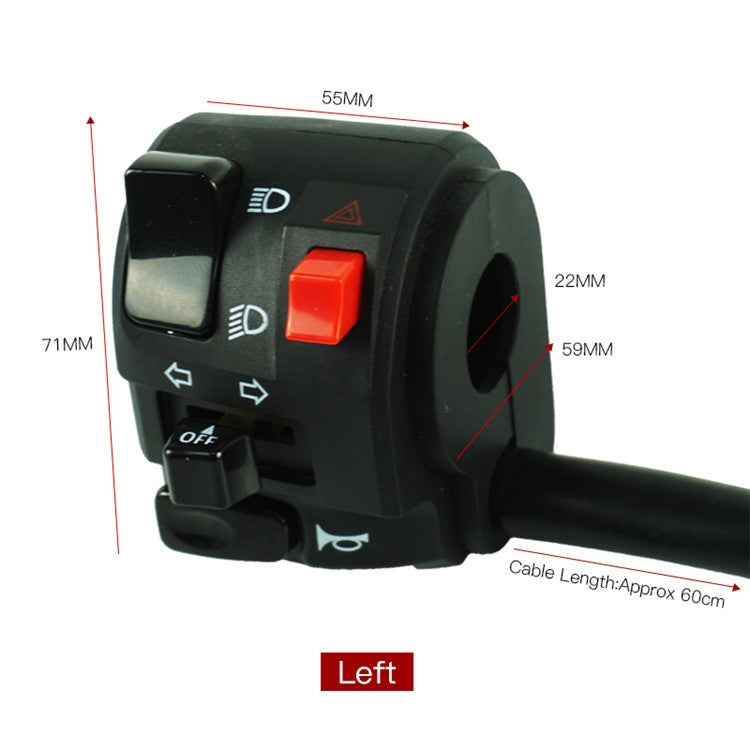 Motorcycle Modification Handle Assembly Universal Switch, Left, Right