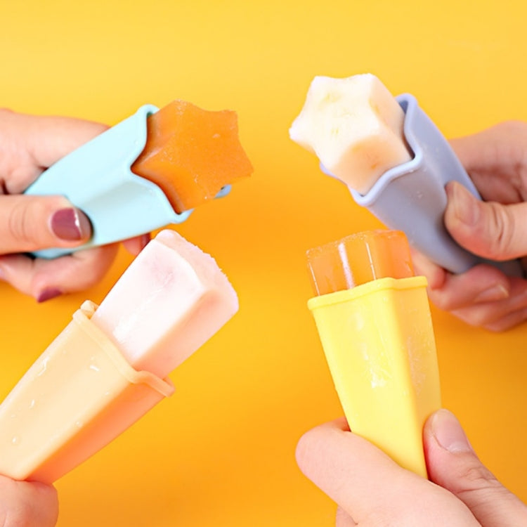 4 in 1 Children Popsicle Mold Set Food Grade Silicone Cream Mold Random Colour Delivery