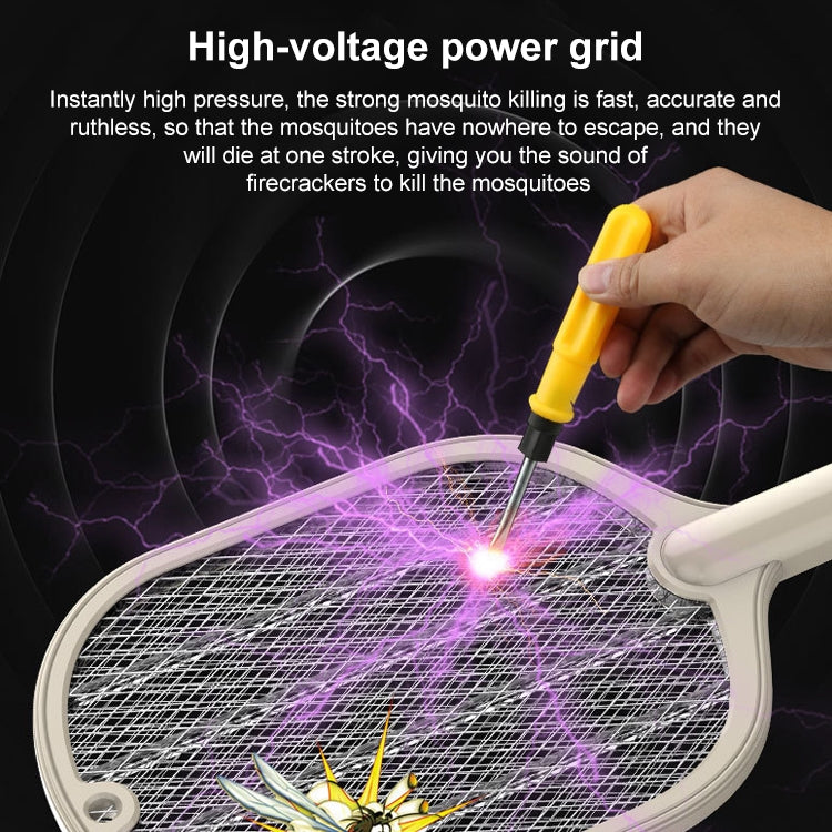 Smart Home Dual-Use Mosquito Swatter Mosquito Killer Fly Swatte, Beige, Green