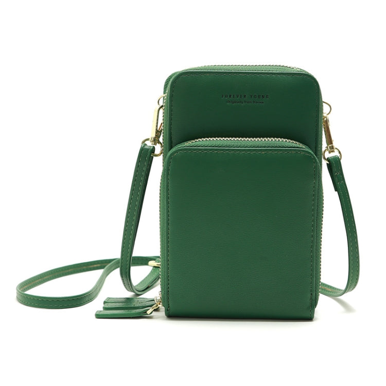 Ladies Mobile Phone Bag PU Vertical Large Capacity Mobile Phone Single-Shoulder Messenger Bag, PU(Black), PU(Pink), PU(Gray), PU(Orange), PU(Red), PU(Claret), PU(Purple), PU(Green), PU(Blue), PU(Dark Blue)