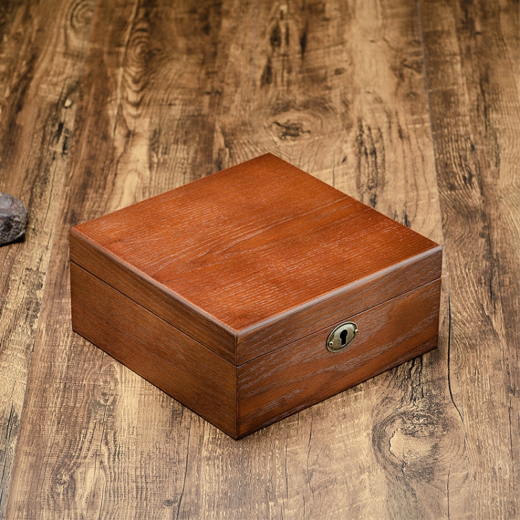 6 Slots Willow Watch Storage Box Jewelry Collection Display Box With Lock, 6 Slots Square, 6 Slots Rectangle