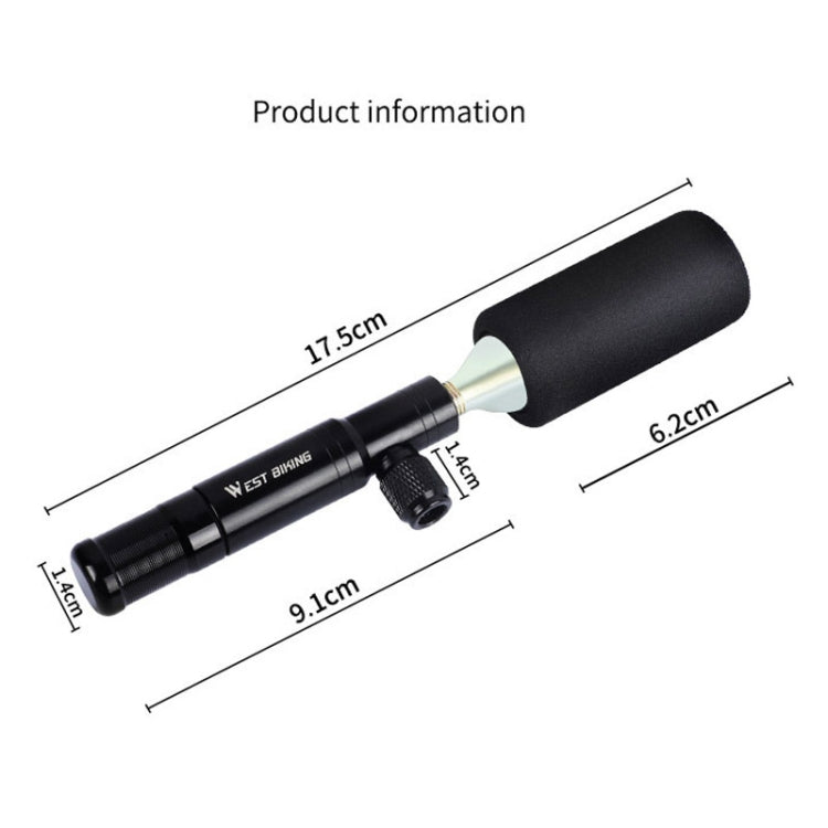 WEST BIKING YP0711083 Multifunctional Bicycle Tire Repair Tool Portable Inflator Emergency Riding Equipment