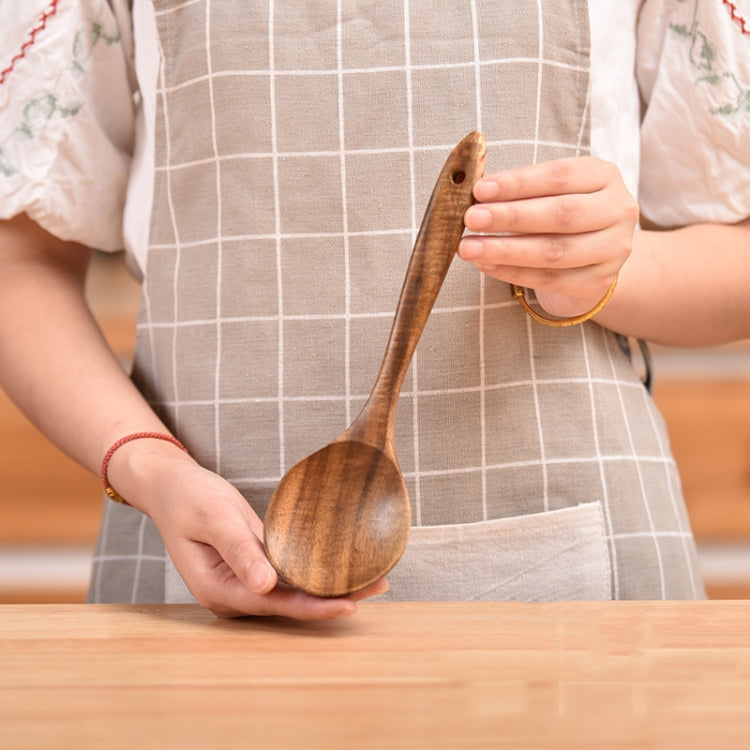 Non-Stick Pot Wood Shovel Teak Cooking Pot Shovel Tableware, Sweet Spoon, Saving Spoon, Bent Spoon, Mixing Spoon, Filter Spoon, Curved Shovel, Thickened Oblique Shovel, Curved Spatula, Small Spoon, Medium Spoon, Long Handle Filter Spoon