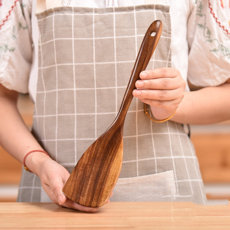 Non-Stick Pot Wood Shovel Teak Cooking Pot Shovel Tableware, Sweet Spoon, Saving Spoon, Bent Spoon, Mixing Spoon, Filter Spoon, Curved Shovel, Thickened Oblique Shovel, Curved Spatula, Small Spoon, Medium Spoon, Long Handle Filter Spoon
