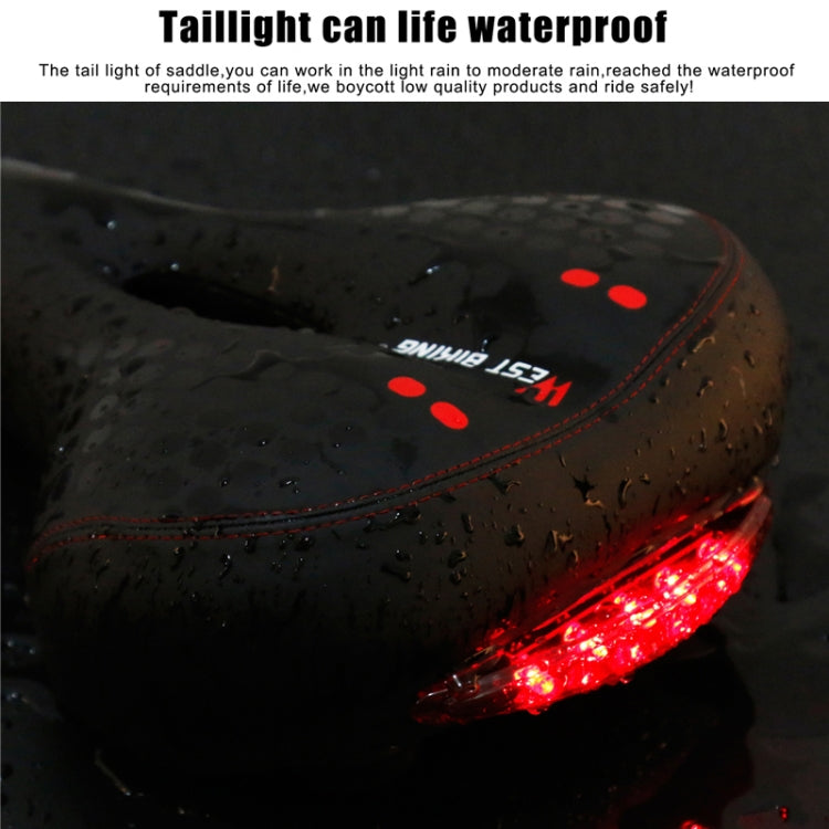 WEST BIKING YP0801083 Bicycle Taillight Thickened Soft And Comfortable Mountain Bike Seat Cushion