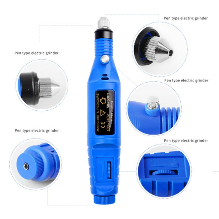 Mini Electrical Nail Grinding Machine USB Portable Electrical Grinder Set, USB Green