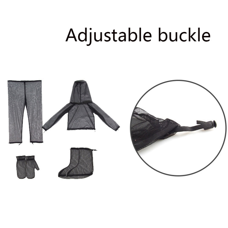 Camping Adventure Anti-Mosquito Suit Summer Fishing Breathable Mesh Clothes, Specification:, Anti-mosquito Clothing, Anti-mosquito Pants, 2 PCS Anti-mosquito Gloves, Mosquito Foot Cover, 2 PCS Mosquito Foot Cover, Four-piece
