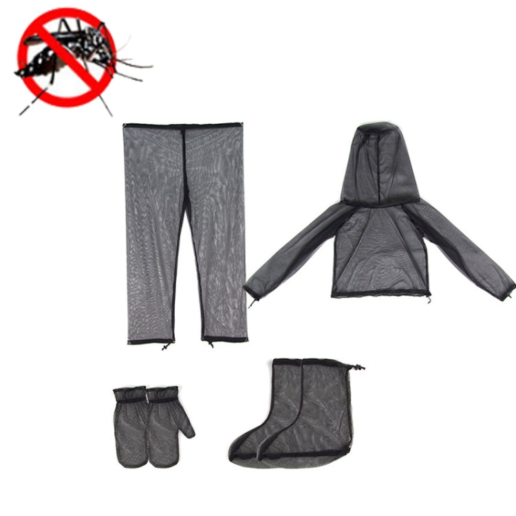 Camping Adventure Anti-Mosquito Suit Summer Fishing Breathable Mesh Clothes, Specification:, Anti-mosquito Clothing, Anti-mosquito Pants, 2 PCS Anti-mosquito Gloves, Mosquito Foot Cover, 2 PCS Mosquito Foot Cover, Four-piece