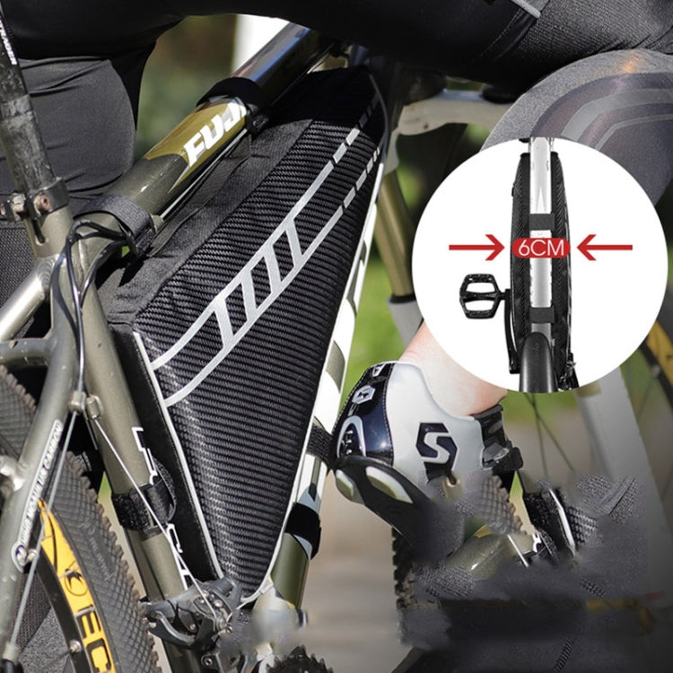 WEST BIKING YP0707254 4L Bicycle Triangle Bag Mountain Bike Large Capacity Front Beam Reflective Waterproof Bag Riding Equipment