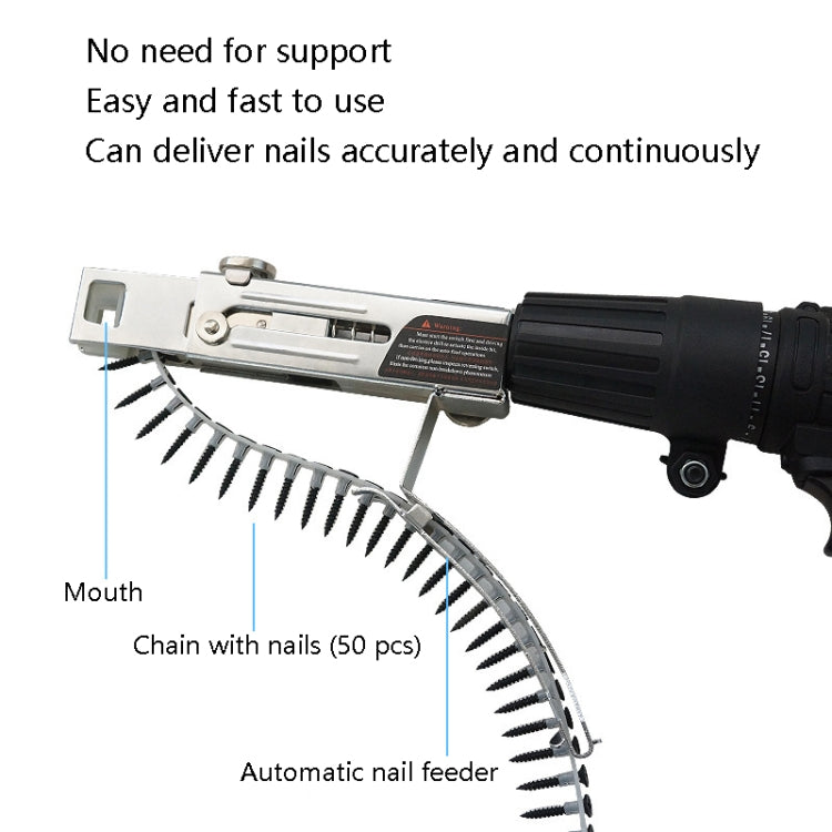 JieLi Chain Belt Screw Converter Electric Screwdriver On Gypsum Board Tool, Electric Screwdriver With 50 Chains Strap