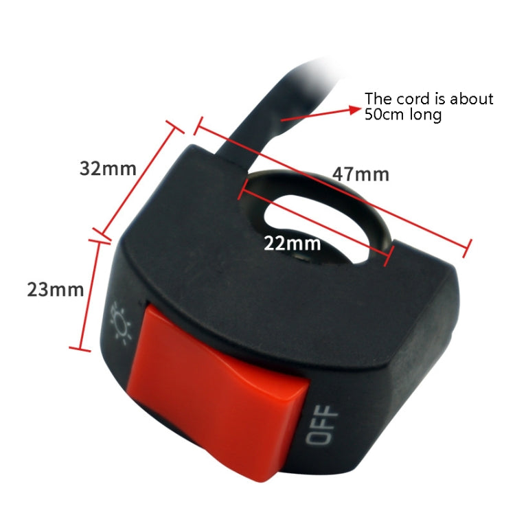 5 PCS Motorcycle Handlebar Tap Switch LED Headlight Break Extinguishing Fire Double Flash Switch, Black Button, Red Button, Blue Button, Yellow Btton, Grey Button