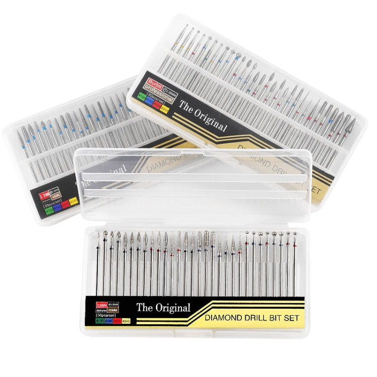 30 Pieces Nail Grinding Heads Set Gold Grinding Heads Nail Remover Tool Set, A Type, B Type, C Type