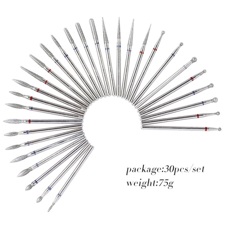 30 Pieces Nail Grinding Heads Set Gold Grinding Heads Nail Remover Tool Set, A Type, B Type, C Type