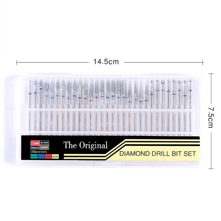 30 Pieces Nail Grinding Heads Set Gold Grinding Heads Nail Remover Tool Set, A Type, B Type, C Type