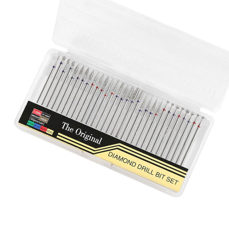 30 Pieces Nail Grinding Heads Set Gold Grinding Heads Nail Remover Tool Set, A Type, B Type, C Type