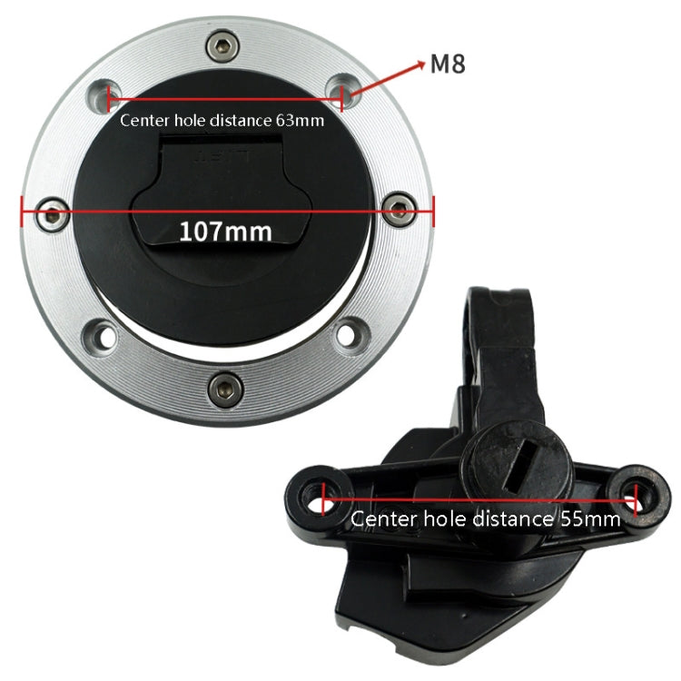 Motorcycle Modification Set Lock Fuel Tank Cover Electric Door Lock Suitable For Suzuki GSF600 / GSF1200, For Suzuki GSF600