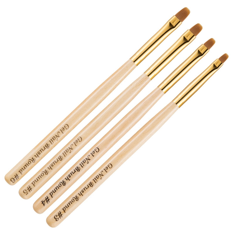 Nail Art Pen Nail Round Head Phototherapy Pen Painted Pen Brush Beauty Brush, Number 3, Number 4, Number 5, Number 6