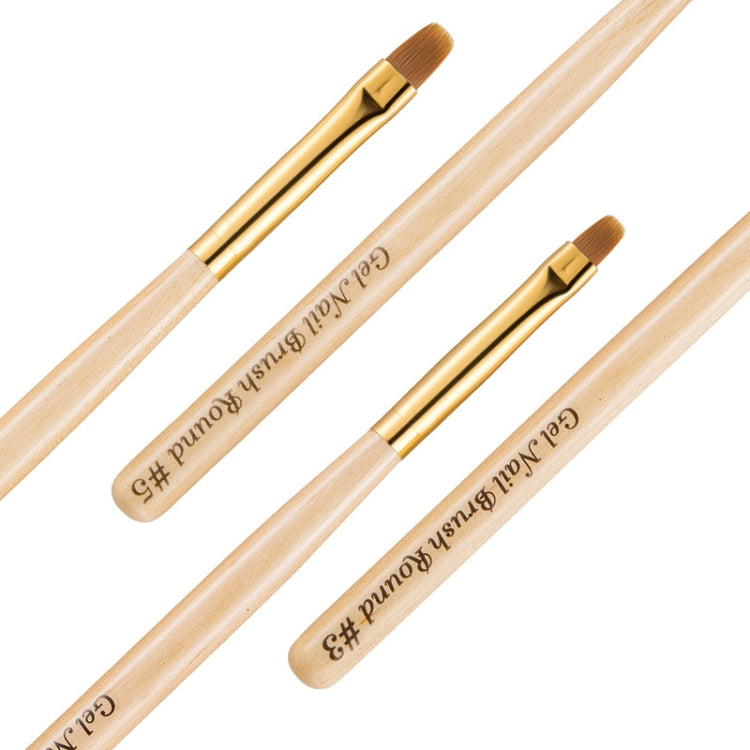 Nail Art Pen Nail Round Head Phototherapy Pen Painted Pen Brush Beauty Brush, Number 3, Number 4, Number 5, Number 6