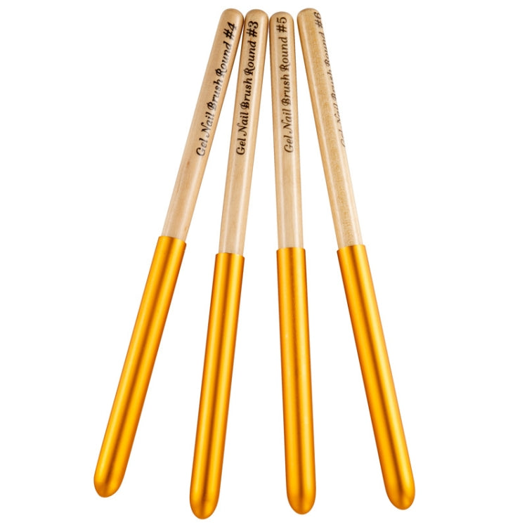 Nail Art Pen Nail Round Head Phototherapy Pen Painted Pen Brush Beauty Brush, Number 3, Number 4, Number 5, Number 6