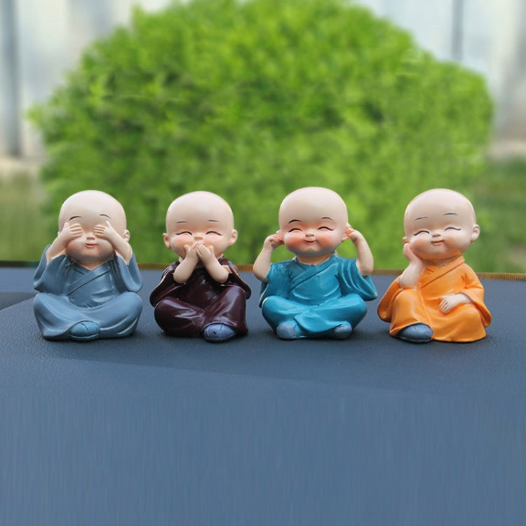 In Car Cute Four Little Monks Ornaments Car Interior Decorations Specification:, Not Swing