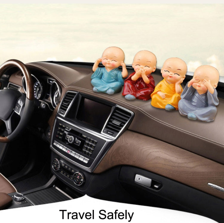 In Car Cute Four Little Monks Ornaments Car Interior Decorations Specification:, Not Swing