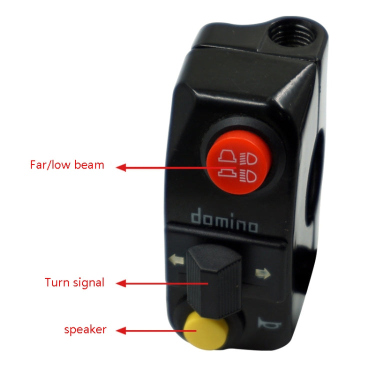 Motorcycle Modification Aluminum Alloy Handle Switch High Low Beam Light Turn Signal Horn Control Switch, Black, Silver