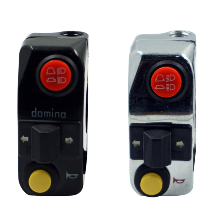 Motorcycle Modification Aluminum Alloy Handle Switch High Low Beam Light Turn Signal Horn Control Switch, Black, Silver