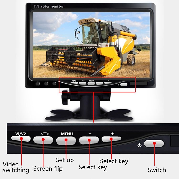 YB-CC-1 12/24V Car 7 Inch Display HD Night Vision Camera Monitoring System Truck Reverse Image, Camera+800x480 Display, Camera+1024x600 Display