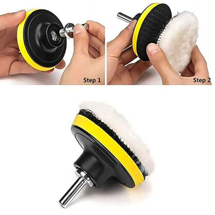 11 In 1 3-7 Inch Car Polishing and Waxing Sponge Plate Sponge Pad Set, 3 Inch, 4 Inch, 5 Inch, 6 Inch, 7 Inch