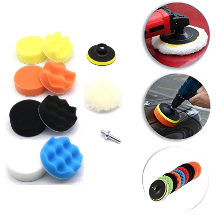 11 In 1 3-7 Inch Car Polishing and Waxing Sponge Plate Sponge Pad Set, 3 Inch, 4 Inch, 5 Inch, 6 Inch, 7 Inch