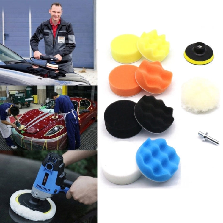 11 In 1 3-7 Inch Car Polishing and Waxing Sponge Plate Sponge Pad Set, 3 Inch, 4 Inch, 5 Inch, 6 Inch, 7 Inch