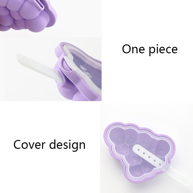 Household Silicone Popsicle Ice Cream Mold With Lid, Strawberry + Grape, Flying Saucer + Rocket