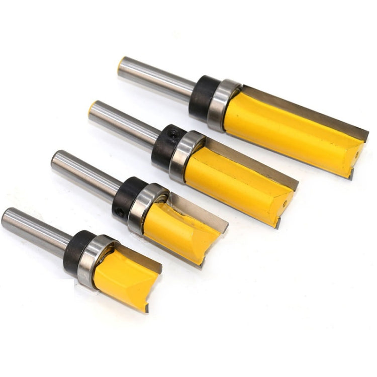 8MM Shank Copy Type Trimming Knife Straight Edge Engraving Machine Milling Cutter, 8x3/4x20mm, 8x3/4x25mm, 8x3/4x38mm, 8x3/4x50mm, 4PCS/Set